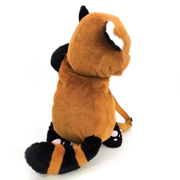 Red Panda Furry Plush Backpack - Picture 5 of 6